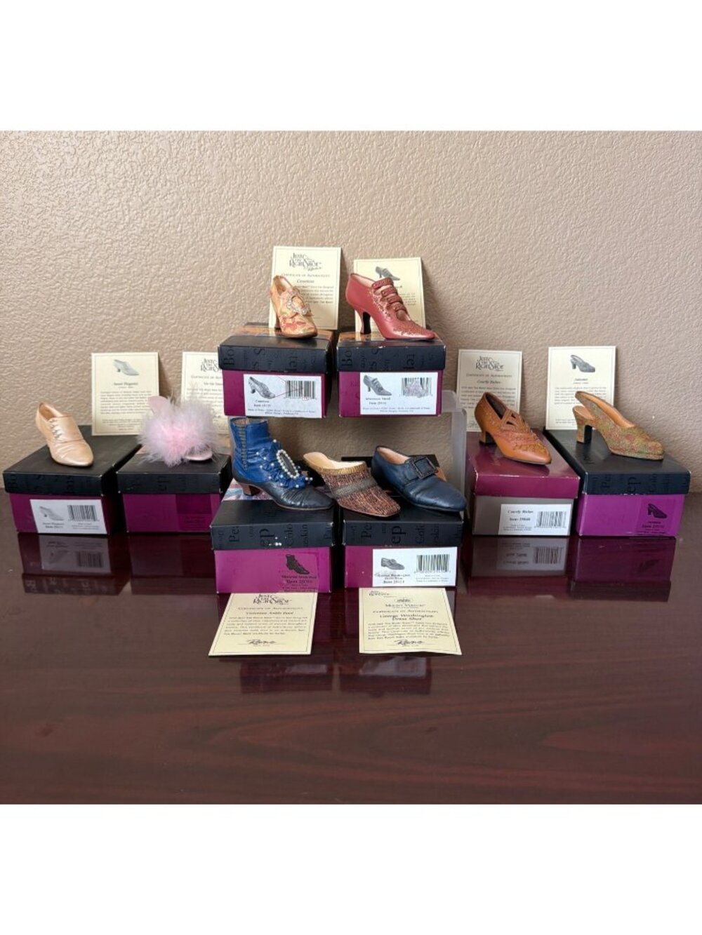 Lot of 9 Just the Right Shoe by Raine Mini Shoes Ankle Boot Courtly Riches w/Box